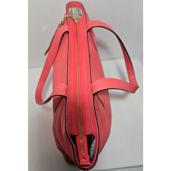 Kate Spade Elliot Grey Street Leather Tote Bag Purse In Hot Rose Pink Large - Picture 5 of 13